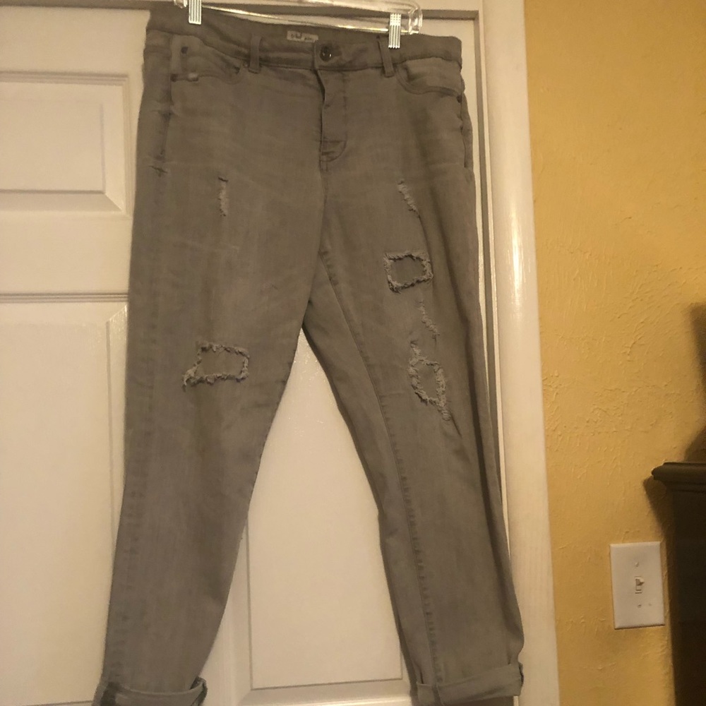 Tribal ripped boyfriend size 12